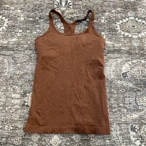 Lululemon Ebb to Street Tank Top Copper Brown Women's Size 6